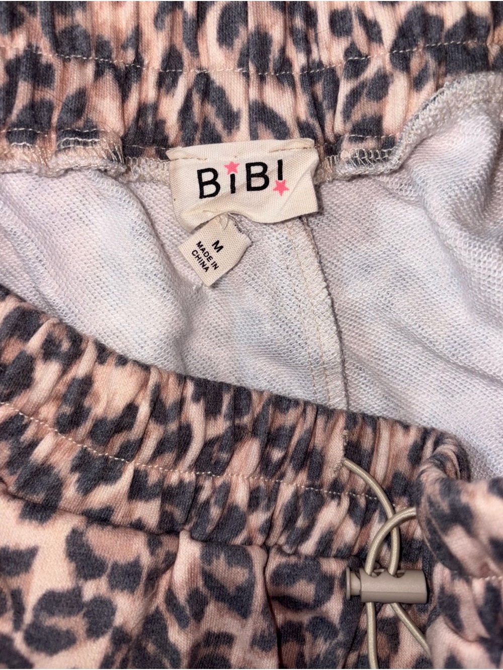 BiBi Pink and Black Leopard Print Jogger Pants - Picture 6 of 6